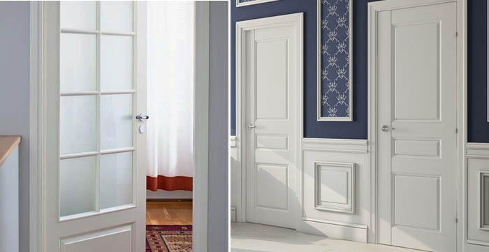 Двери финские межкомнатные белого цвета